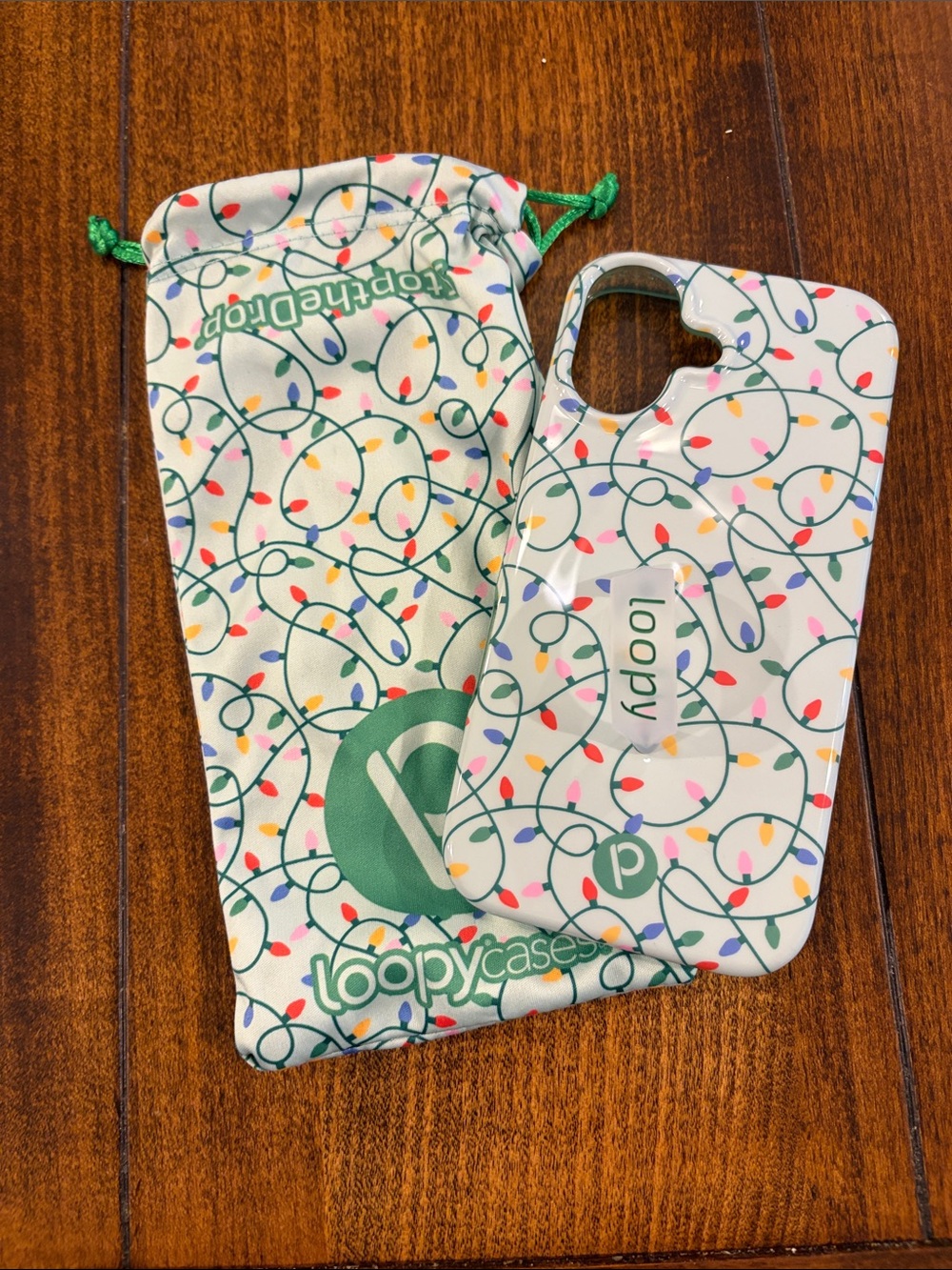 Loopy Case light green Multicolor Holiday Lights Phone Case